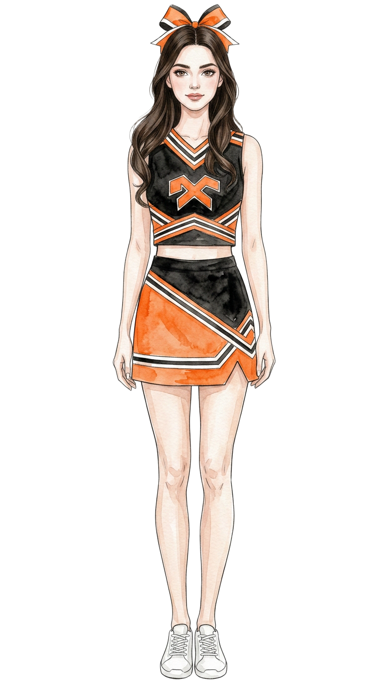 Black & Orange Cheer Uniform