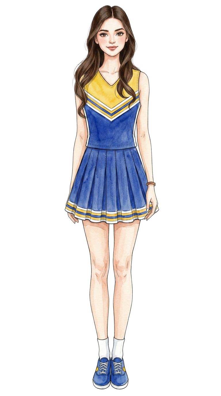Blue & Gold Cheer Uniform