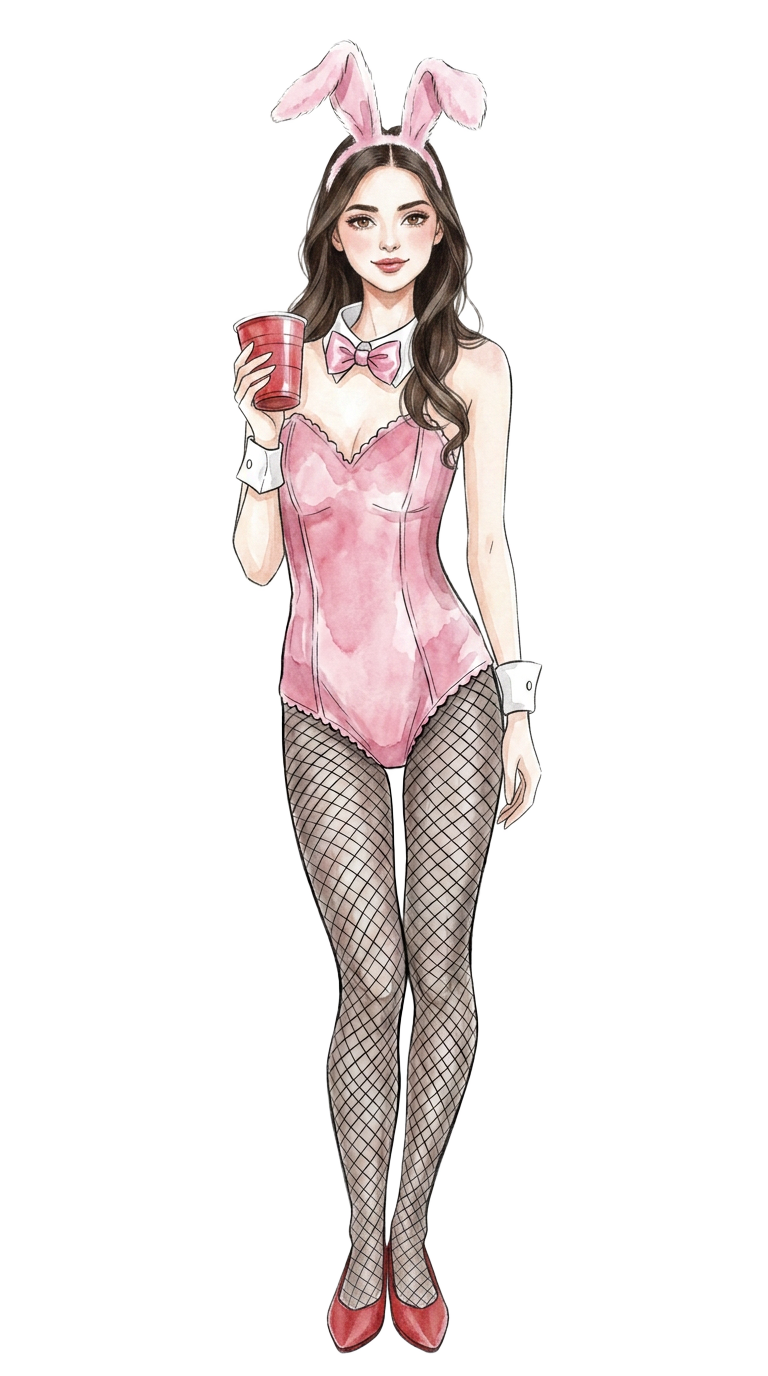 Pink Bunny Costume