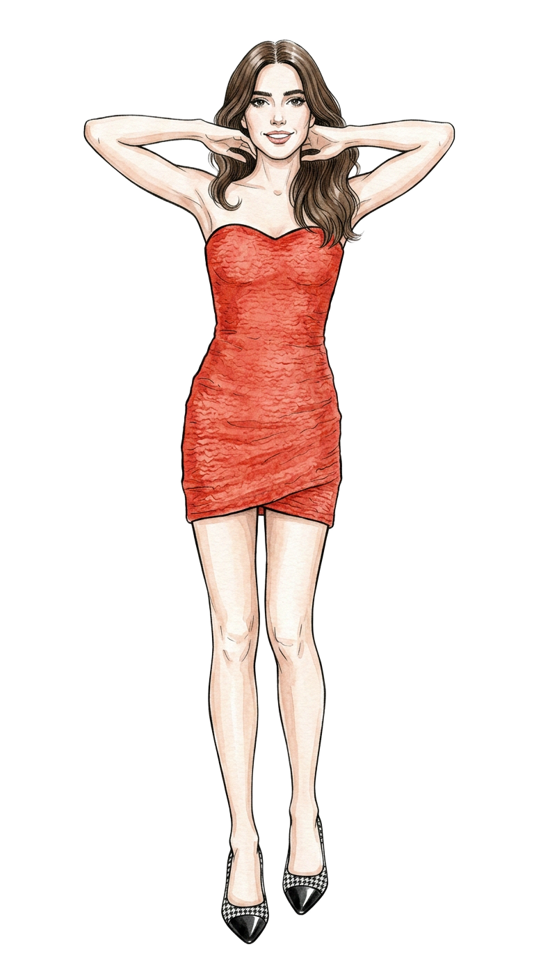 Cherry Red Strapless Mini