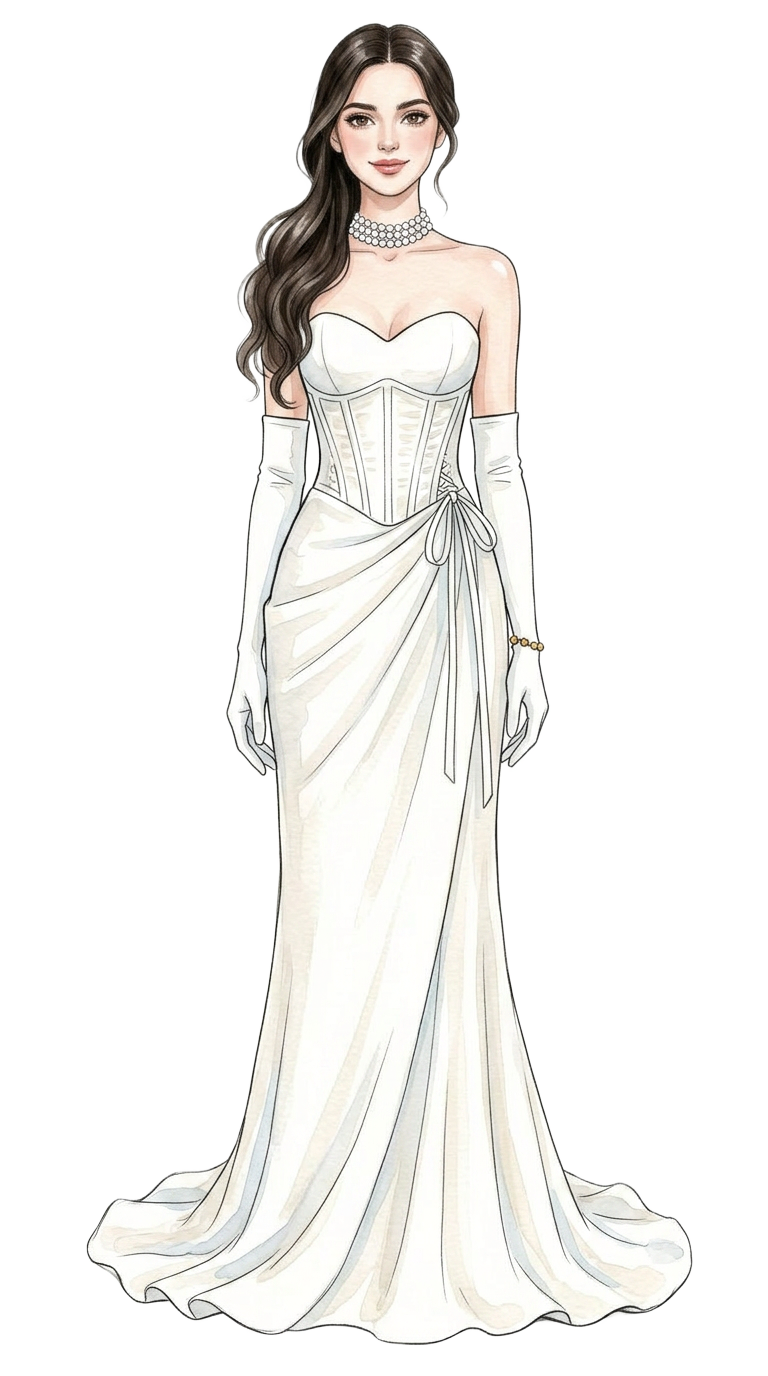 Corset Satin Bridal Gown