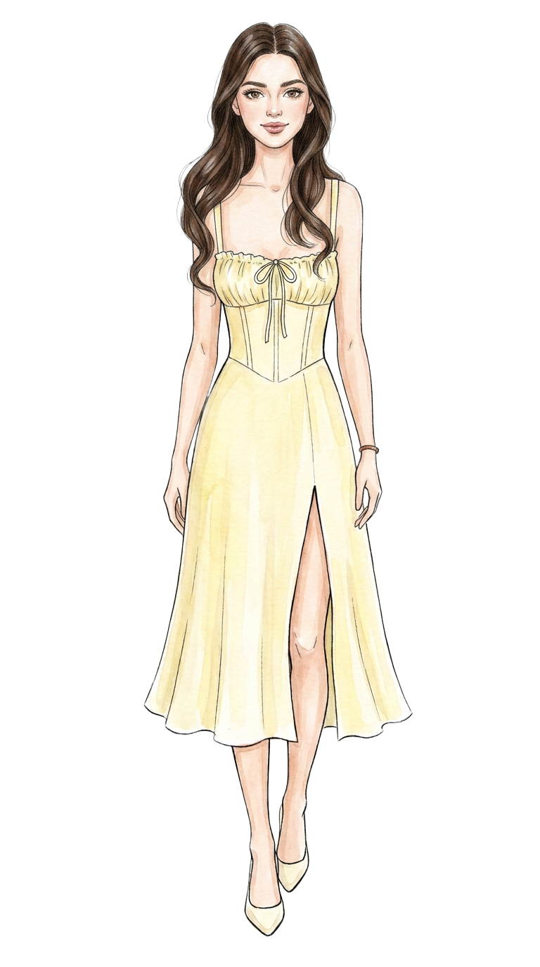 Buttercream Chiffon Dress